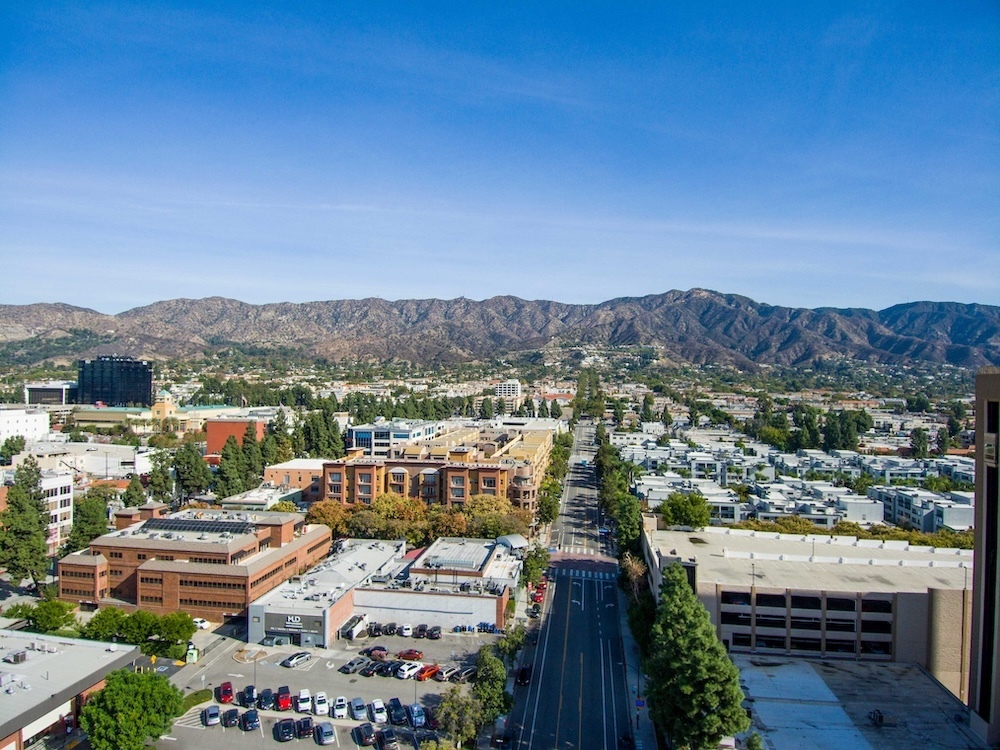Skyline view of Burbank
