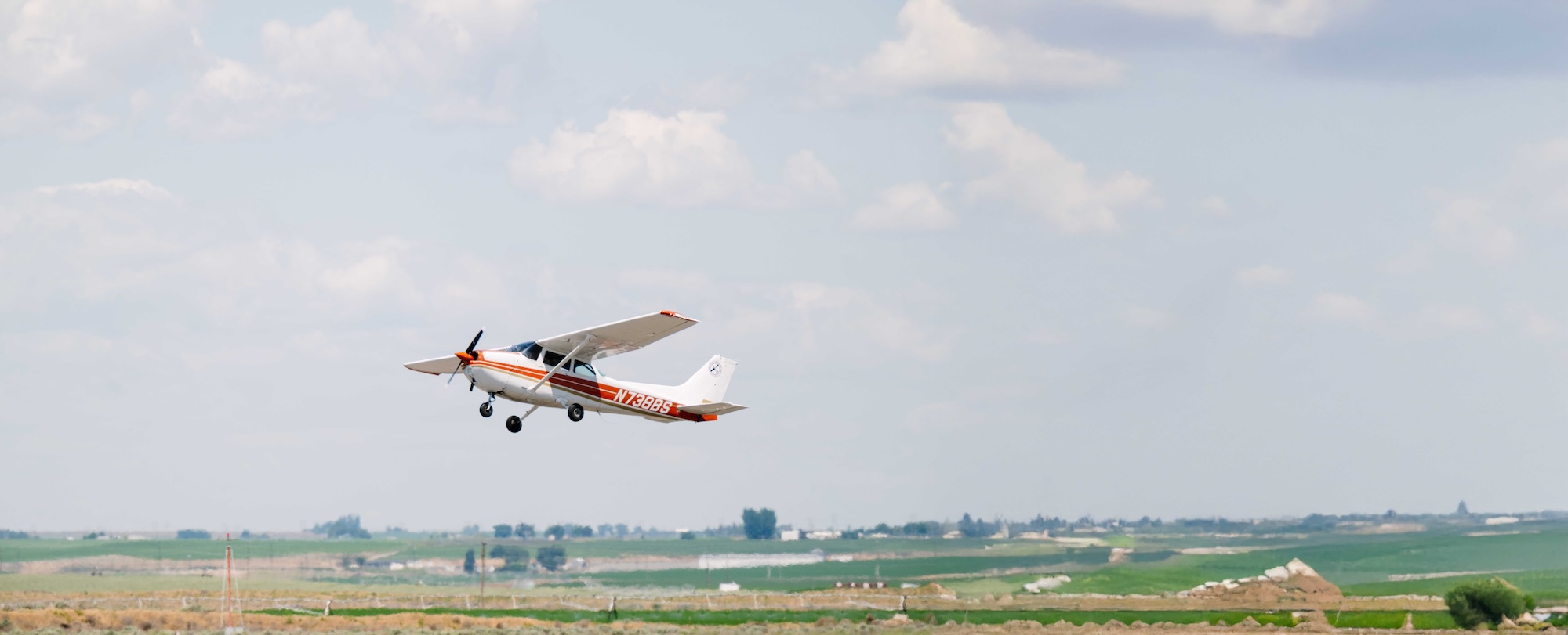 Small plane taking off
